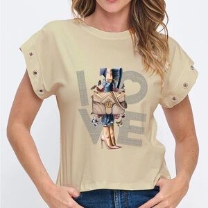 T shirt Women Crop Top Size S, M, L